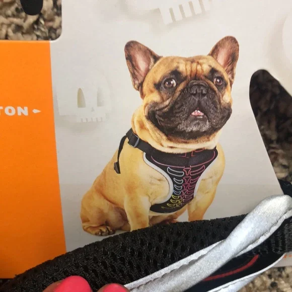 Skeleton 🐠 Reflective Dog Harness with Neon Accents Size M | NWT - Picture 5 of 6